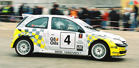 Martin Johansen og Karsten Isaksen er klar til en storfight med deres Opel Corsa Super 1600 i Dantherm Rally 2005 omkring Skive. (Foto: Åge Kirketerp Jensen)